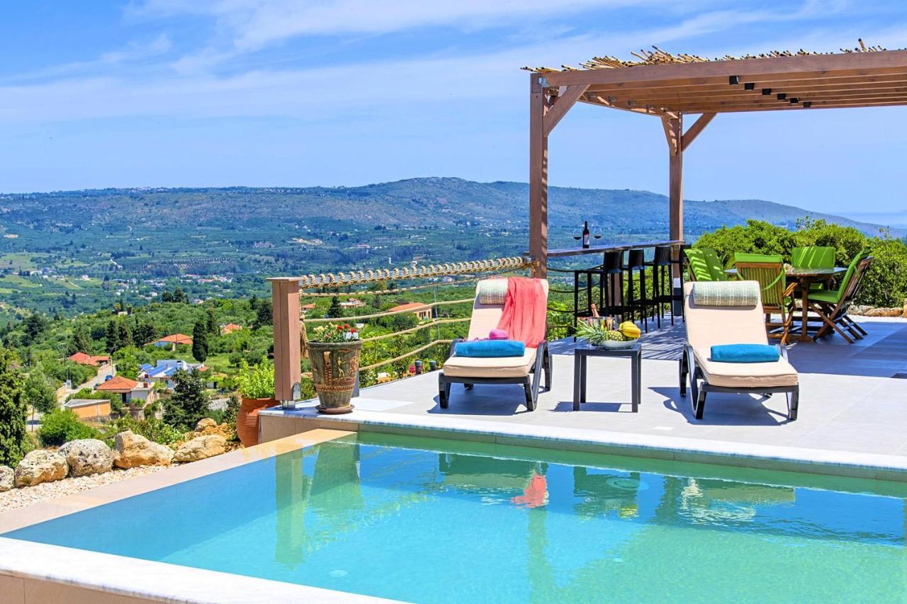 Villa Vardis Heated Pool Vryses Ngoại thất bức ảnh