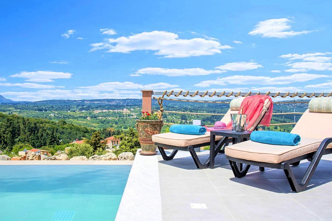 Villa Vardis Heated Pool Vryses Ngoại thất bức ảnh